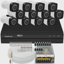 Kit 12 camera seguranca 2mp Full HD dvr Intelbras 1216 s/ HD