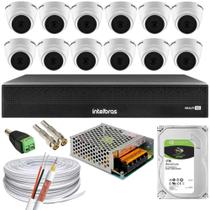Kit 12 Câmeras 1220 D mic Intelbras Com Áudio dvr 1016 C/hd 1TB