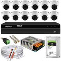 Kit 12 Câmeras 1220D Mic Internas dvr mhdx 1216 1tb C/ Microfone