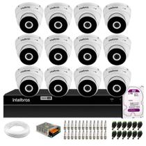 Kit 12 Câmeras Intelbras VHD 3230 D G7 Dome Full HD 1080p Visão Noturna de 30m IP67 + DVR Intelbras MHDX 1216 Full HD 16 Canais Multi HD + HD 2TB