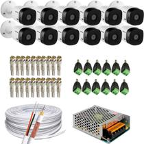 Kit 12 Câmeras Intelbras Vhl 1120b + 1 Fonte 15amp 12v + Conectores e 100m de Cabo Kit 12 Câmeras Intelbras Vhl 1120b + 1 Fonte 15amp 12v + Conectores e 100m de Cabo