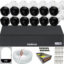 Kit 12 Câmeras Multi Hd Intelbras 1120b Dvr 16 Canais Hd 1TB