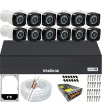 Kit 12 câmeras segurança 2mp 1080p Dvr 16ch Intelbras Kit 12 câmeras segurança 2mp 1080p Dvr 16ch Intelbras