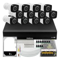 Kit 12 Cameras Seguranca Dvr Intelbras 1016 2tb