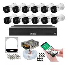 Kit 12 Câmeras Segurança Intelbras 1120b Dvr 16 Canais Mhdx 6tb Kit 12 Câmeras Segurança Intelbras 1120b Dvr 16 Canais Mhdx 6tb