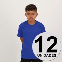 Kit 12 Camisetas Dras Basica Juvenil Royal