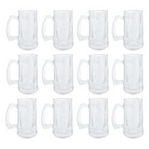 Kit 12 Caneca Copo De Chopp 400ml Cerveja Chopp Gelado Clássica Churrasco Boteco Bar Zero Grau Resistente