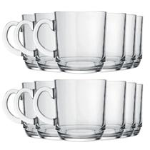 Kit 12 Canecas Aspen Vidro Diamante 300Ml Xícara de Café Kit 12 Canecas Aspen Vidro Diamante 300Ml Xícara de Café