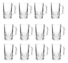 Kit 12 Canecas Chopp De Vidro 360ml Cerveja Bar Kit 12 Canecas Chopp De Vidro 360ml Cerveja Bar