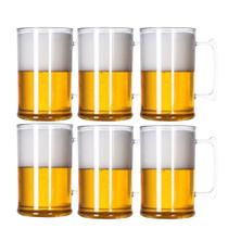 Kit 12 Canecas de Chopp Acrílico Transparente 400ml