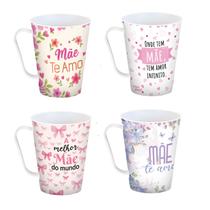 Kit 12 Canecas Decoradas Dia das Mães 430ml Personalizadas Estampa Sortida