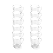 Kit 12 Canecas Vidro New Coffe Em Casa Tem 250ml Kit 12 Canecas Vidro New Coffe Em Casa Tem 250ml