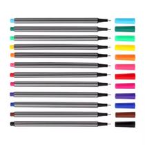 Kit 12 Caneta Hidrográfica Fine Pen Coloridas Ponta Fina 0.4 Escrita Fina Desenho