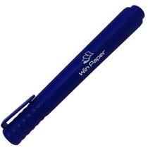 Kit 12 caneta marcador permanente azul pincel anatomico escritorio material escolar loja multiuso