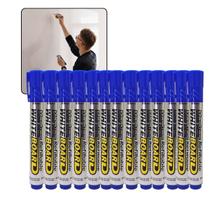Kit 12 Caneta Pincel Atômico Marcador Quadro Branco Lousa Apagável Recarregável