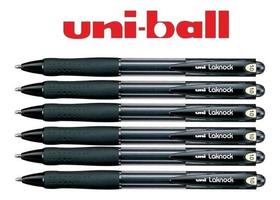 Kit 12 Caneta Uni-ball Laknock 1.0mm Preta Sn-100