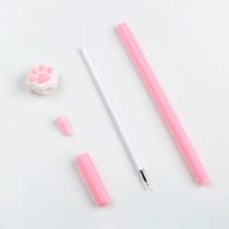 Kit 12 canetas de gel patinha de gato criativa para escola/escritório papelaria fofa