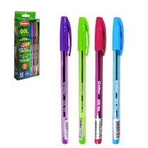 Kit 12 Canetas Esferográficas com Escrita Média e Cores Sortidas Kit 12 Canetas Esferográficas com Escrita Média e Cores Sortidas