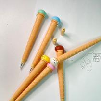 Kit 12 canetas formato de casquinha de sorvete divertidas escolar