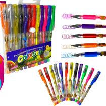 Kit 12 Canetas Gel Com Glitter Perfumadas Cheiro De Frutas Kit 12 Canetas Gel Com Glitter Perfumadas Cheiro De Frutas