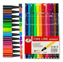 Kit 12 Canetas Hidrográficas Ponta Fina 0.4mm Fine Line Tinta Colorida Exterior Colorida Fengzhengme