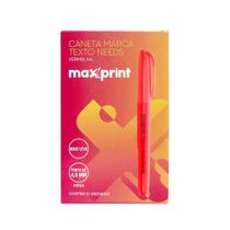 Kit 12 Canetas Marca Texto Needs Vermelha 4,0mm Maxprint
