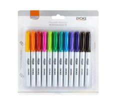 Kit 12 Canetas Marcador Artístico Permanente -BRW EVOKE