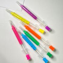 Kit 12 canetas seringa de gel criativa para Escola/Escritório papelaria