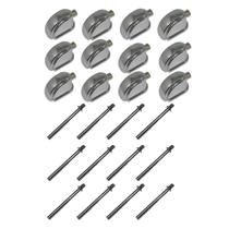 Kit 12 Canoas Caixa Cromo 19.10 + 12 Parafusos 55mm x 6mm Kit 12 Canoas Caixa Cromo 19.10 + 12 Parafusos 55mm x 6mm