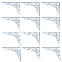 Kit 12 Cantoneiras Brancas Suporte Parede Prateleira 15x20cm