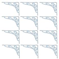 Kit 12 Cantoneiras Brancas Suporte Parede Prateleira 20x25cm Kit 12 Cantoneiras Brancas Suporte Parede Prateleira 20x25cm