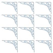 Kit 12 Cantoneiras Brancas Suporte Parede Prateleira 25x30cm Kit 12 Cantoneiras Brancas Suporte Parede Prateleira 25x30cm