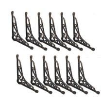 Kit 12 Cantoneiras Ouro Pincelado Suporte Parede 25x30cm Kit 12 Cantoneiras Ouro Pincelado Suporte Parede 25x30cm