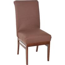 Kit 12 Capa De Cadeira Malha Gel Ajustável Tabaco