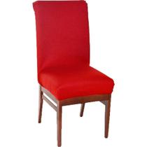 Kit 12 Capa De Cadeira Malha Gel Ajustável Vermelho
