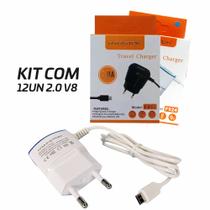 KIT 12 Carregador Rapido V8 2.0 Atacado Para Revenda - GOLD/H'MASTON