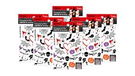 Kit 12 Cartelas Tatuagem de Pele Halloween - Regina Festas