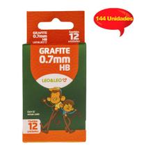 Kit 12 Cases Com 12 Unidades Grafite 0.7mm Leonora Kit 12 Cases Com 12 Unidades Grafite 0.7mm Leonora