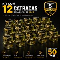 Kit 12 Catracas Fixas Sider 5 Toneladas Cinta 50mm Kit 12 Catracas Fixas Sider 5 Toneladas Cinta 50mm