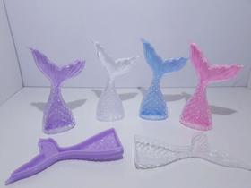 Kit 12 Cauda Sereia Verde Acrílico Lembrancinha