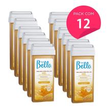 Kit 12 Cera Depilatória Roll On Depil Bella Mel Refil 100g Kit 12 Cera Depilatória Roll On Depil Bella Mel Refil 100g
