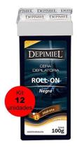 Kit 12 Cera Depilatória Roll-on Negra 100g - Depimiel Kit 12 Cera Depilatória Roll-on Negra 100g - Depimiel