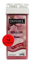 Kit 12 Cera Depilatória Roll-on Suave 100g - Depimiel