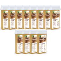 Kit 12 Cera Epilatória Roll-On Coco 100g Depilflax