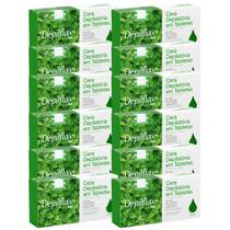 Kit 12 Cera Quente Depilatória Profissional Hortela Depilflax Barra 1Kg Grande Kit 12 Cera Quente Depilatória Profissional Hortela Depilflax Barra 1Kg Grande