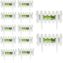 Kit 12 Cercas Decorativa Jardim De Plástico Branco Total4,86m