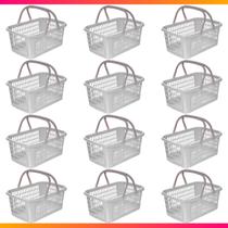 Kit 12 Cesta Cestinha Plástica Supermercado Mercado Reforçado 9L Kit 12 Cesta Cestinha Plástica Supermercado Mercado Reforçado 9L