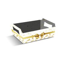 Kit 12 Cestas de Papel Médio 21,5x14x9 cm Ideal para Presentes Surpresa Lembrancinhas