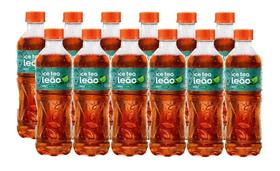 KIT 12 CHÁ PRETO ICE TEA Limão LEÃO GARRAFA PET 450ML