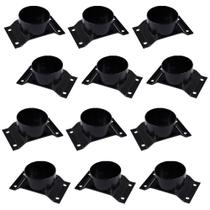 Kit 12 Chapinhas Chapa Elevada com Tubo Fixação Pés Palito Rosca 5/16 Preto G59 Kit 12 Chapinhas Chapa Elevada com Tubo Fixação Pés Palito Rosca 5/16 Preto G59